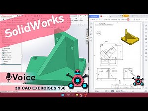 SolidWorks | 3D CAD EXERCISES 136 | StudyCadCam | Solution Tutorial |