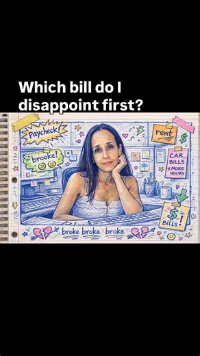 Gisela Malave on Instagram: "🎥 Maybe you’re sitting in your cubicle right now. Spreadsheet open. Bank app open. Bills open ➡️ House. Car. Electric. Insurance. Taxes. Groceries. Gas.Athletics fees.Tuition. Braces.Credit cards already late. 🎤And you’re not planning…You’re prioritizing damage. Which one gets paid first? Which one gets pushed? Which one risks a late fee? This is the part nobody sees. You’re at work…But mentally you’re negotiating survival. 😣The paycheck used to stretch, Now it ba