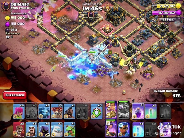 Ice Golems attack for the perfect war #clashofclans #coc