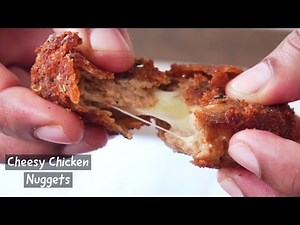 Chicken Nuggets with Cheese | How To Make Crispy Nuggets for kids | Cheese Filled Chicken Nuggets