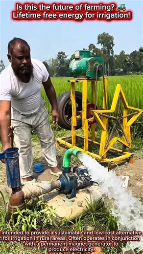 Is this the future of farming? 🚜 Lifetime free energy for irrigation!