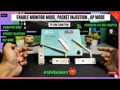 Best Tp Link WIFI adapter Enable Monitor Mode ,Packet Injection and AP mode Full Tutorial Hindi