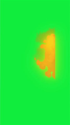 Orange Glowing Silhouette Green Screen - Abstract Fire Shape VFX - No Copyright