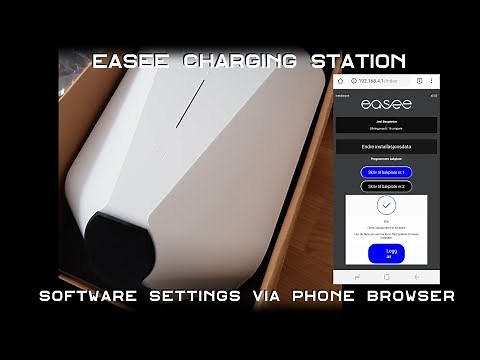 Easee charging box software settings - installation