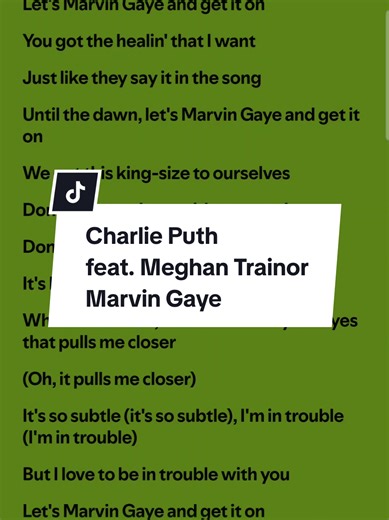 Marvin Gaye by Charlie Puth and Meghan Trainor