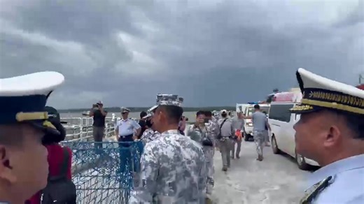 2.4M views · 10K reactions | NOW: The crew of BRP Teresa Magbanua has returned to port in Puerto Princesa, Palawan, with some members carried on stretchers and transported by ambulance. In a statement, the Philippine Coast Guard said BRP Teresa Magbanaua was "compelled to return to port due to unfavorable weather conditions, depleted supplies of daily necessities, and the need to evacuate personnel requiring medical care." | via Michael Delizo, ABS-CBN News | ABS-CBN News | Facebook