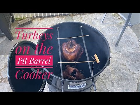 Turkeys in the Pit Barrel Cooker