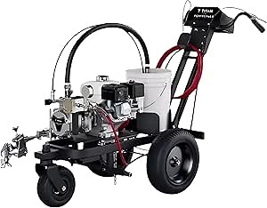 Asphalt Kingdom Titan PowrLiner PL3500: Hydraulic Line Striping Machine for Property Maintenance and Contractors, Detachable Ergonomic Gun Paint Sprayer for Stencils, Small