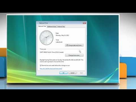 Windows® Vista: How to change date and time
