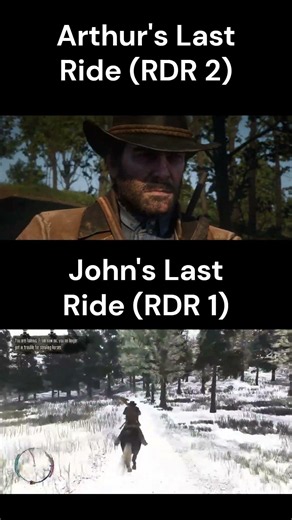 Arthur’s Last Ride vs John’s Last Ride... 💔 | RDR2 vs RDR1