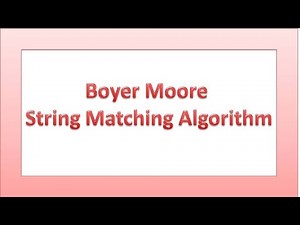Boyer Moore String Matching Algorithm