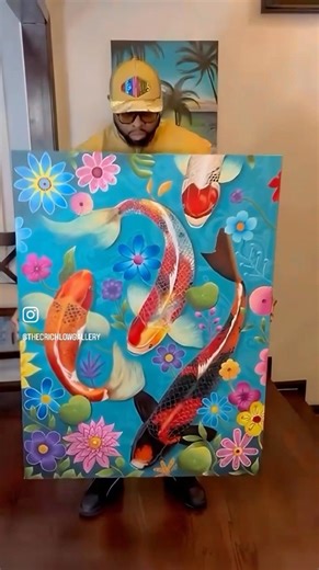 Beautiful koi painting. #avidcrichlow #art