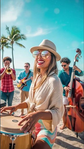Cuban Ocean Groove: Salsa Guitar & Beach Percussion