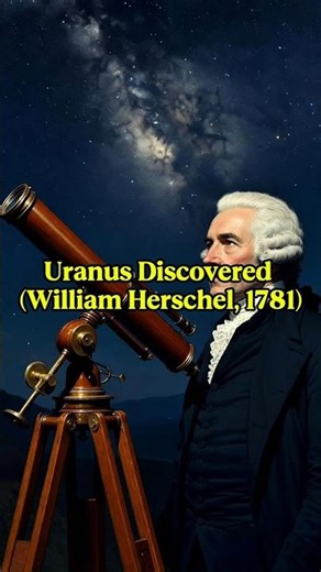 Uranus Discovered (William Herschel, 1781) #astronomyhistory #scientificrevolution #astronomy