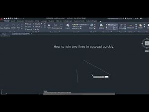 Join two lines in autocad quickly with fillet command.