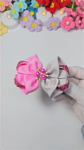 DIY Hair bow clips tutorial ✨️ 🎀✨️