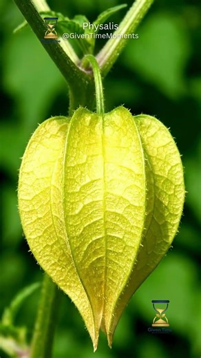 Nature's Paper Lantern: Physalis Growth 🌱➡️🟠 #timelapse