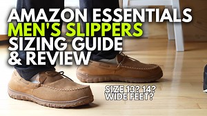 Watch Amazon Essentials Men's Slippers - SIZING GUIDE & REVIEW on Amazon Live