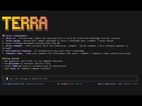 TerraCode CLI Demo: AI Assistant That Learns Your Domain and Org Level Knowledge