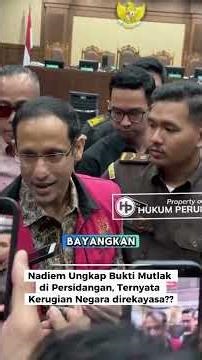 Wah, Pak Nadiem baru saja ungkapkan bukti mutlak di persidangannya. Simak video ini #shorts