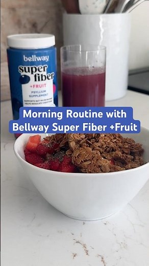 Balanced morning routine with Bellway Super Fiber + Fruit 🫐 #guthealthyfoods #guthealth #breakfast