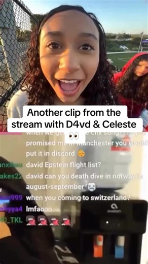 D4vd freaks out after Celeste says this on live. Rip Celeste. It’s bleeped out but it’s the R word before kids. | I Discover Stars Tv