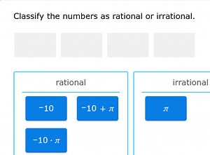 Classify the numbers as rational or irrational.Numbers: -10, ... | Filo