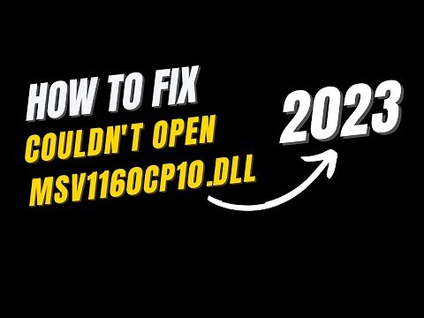 couldn't open msv1160cp10 dll | Fix MSVCP110.dll is Missing msv1160cp10.dll where to paste 2023 fix