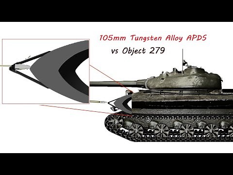 M60A1 vs Object 279 | M728 APDS | Armor Penetration Simulation