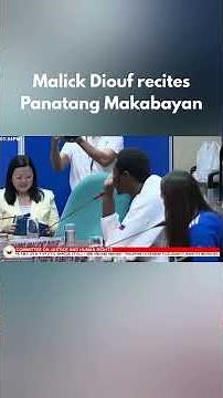 Malick Diouf recites Panatang Makabayan #gilaspilipinas #philippines