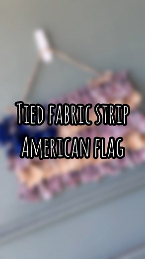 A fun and easy knotted fabric flag for your patriotic crafts and decor! This one will use up those scrap fabric strips! Pretty please light off the fireworks AKA S-H-A-R-E with a frennnn!! ♥️🤍💙 #patrioticdecor #americanflag #redwhiteandblue | Manda Panda Projects