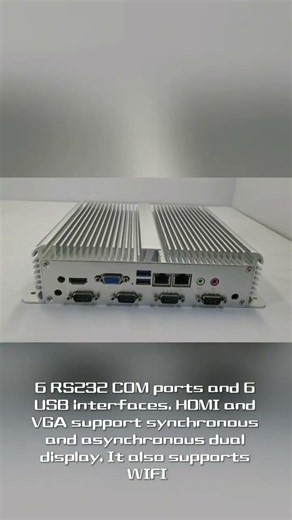 High-performance fanless embedded industrial computer with onboard Intel SkyLake-U and ATOM-U CPU.