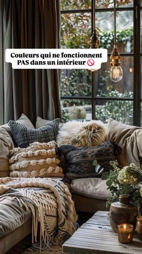 Amandine - Architecte d'intérieur / décoratrice on Instagram: "Commente ✨️COULEUR✨️ si tu veux recevoir mon ebook sur comment associer les couleurs en décoration d'intérieur. _ En tant qu'architecte d'intérieur je te conseille d'éviter ces 4 associations de couleurs pour ton intérieur : ❤️💚 Rouge & vert Trop complémentaires, elles s’annulent mutuellement et fatiguent l’œil. Ce contraste crée une vibration visuelle, souvent perçue comme agressive dans un espace de vie. 🤎❤️ Marron & bordeaux Deu