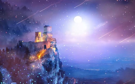 视频素材丨(46)款唯美梦幻粒子屏幕舞台背景短视频素材