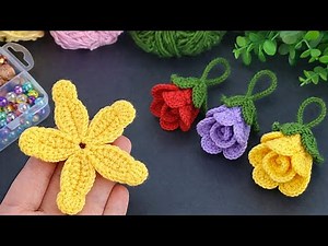 WOW! 🌹 Easy Crochet Rose Keychain Tutorial 🌹 Perfect Gift & Sell Idea 💰
