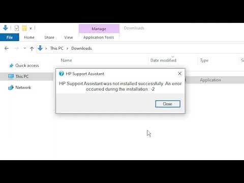 HP Support Assistant Install Error -2