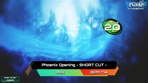 【PIU PHOENIX2.0】D20 Phoenix Opening -short cut- 99.9% 1great Allcombo UG
