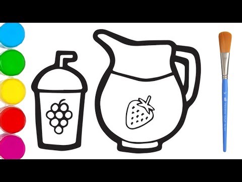 How To Draw Jug & Drinks Drawing Colouring Painting For Kids | Easy Drawing For Kids | Learning