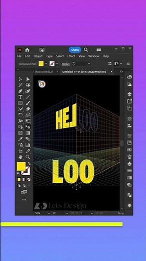 Adobe illustrator tutorial | Perspective grid tool #graphicdesign #adobeillustrator
