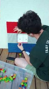 World Cup flags with 400 Rubik's Cubes! #mosaic #rubikscube #paraguay
