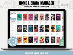 Home Library Manager: Book Collection Tracker (google Sheets, Digital Download) - Etsy