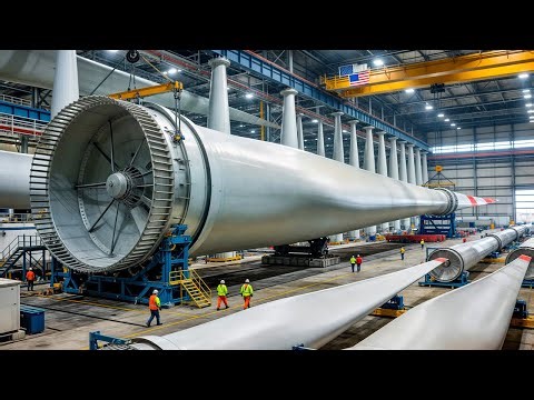 How It's Made: Wind Turbine Blades – Engineering Marvels Powering Green Energy!