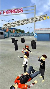 My son is angry with his father because he was picked up by a disgusting wheeled bus 😂😂#bussid #t...