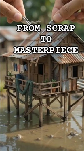 From Scrap Wood to Stunning Miniature House! 🤯