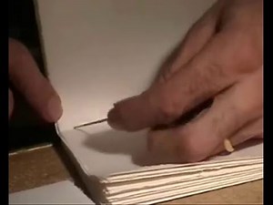 Bookbinding hand sewn lesson 1 step 3