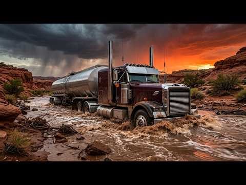 Swallowed by the Wash A Freightliner FLD120 Lost in an Arizona Flash Flood
