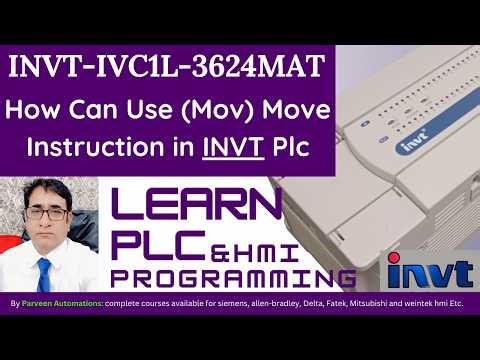 how can use (MOV) move command in INVT PLc model using IVC1L-3624MAT
