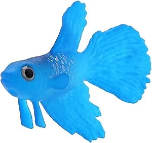 Non-Toxic Fake Fish, Fish Tank Decoration, Durable Safe for Aquarium for Fish Tank(Blue Betta 3)