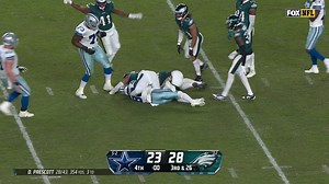 Eagles stonewall Lamb 5 yards shy of end zone on final play of regulation