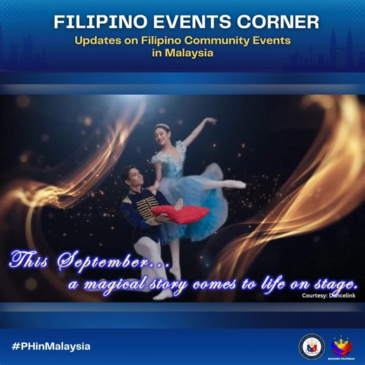 CINDERELLA - A MAGICAL BALLET FOR ALL AGES Catch Ballet Manila, in collaboration with DanceLink, as they bring Lisa Macuja Elizalde’s full-length production of Cinderella to Petaling Jaya, Malaysia — for the very first time outside the Philippines! This magical performance is a treat for all ages — a timeless fairytale told through world-class Filipino artistry. Bring your family and friends and experience the magic of Cinderella on stage! VENUE: Stage 1, PJPAC, 1UTAMA Shopping Centre, Petaling 